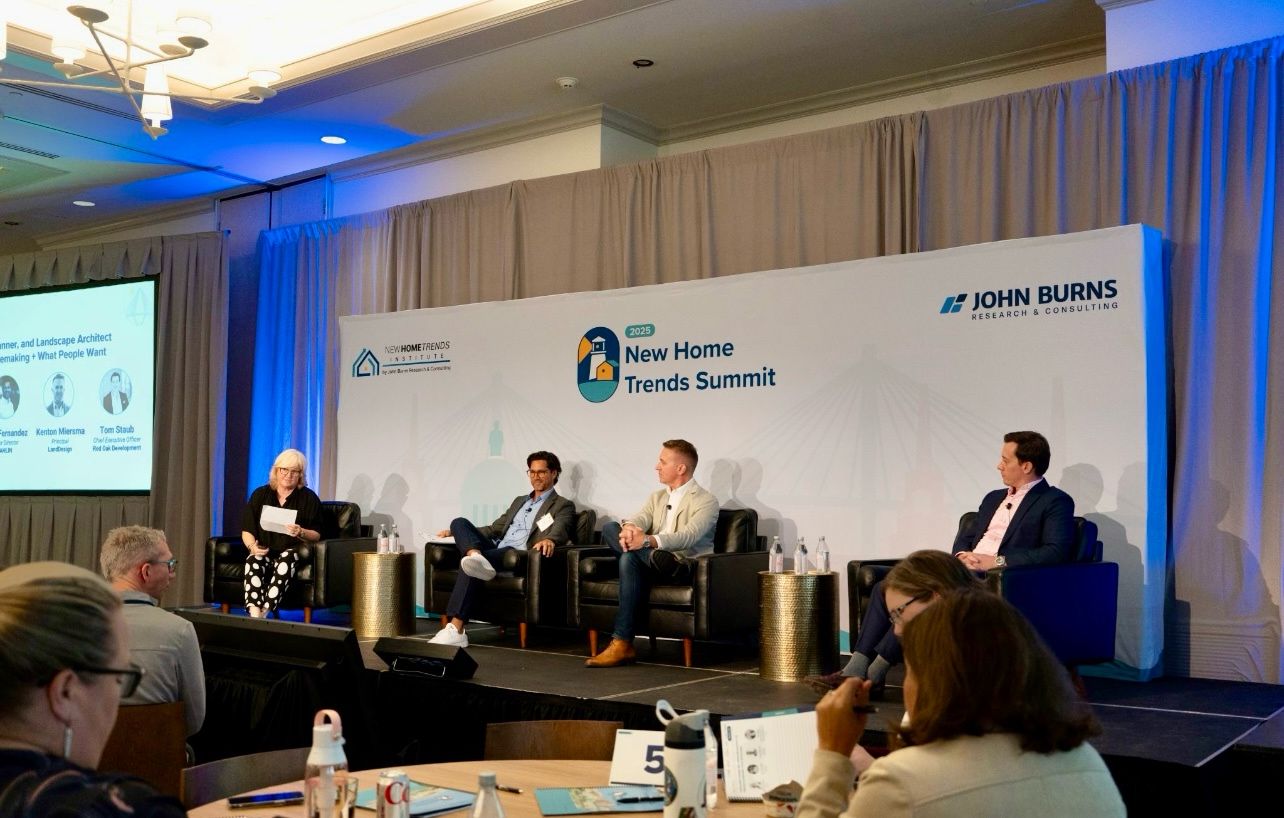 Tom Staub on panel at 2025 New Home Trends Summit with John Burns Research & Consulting